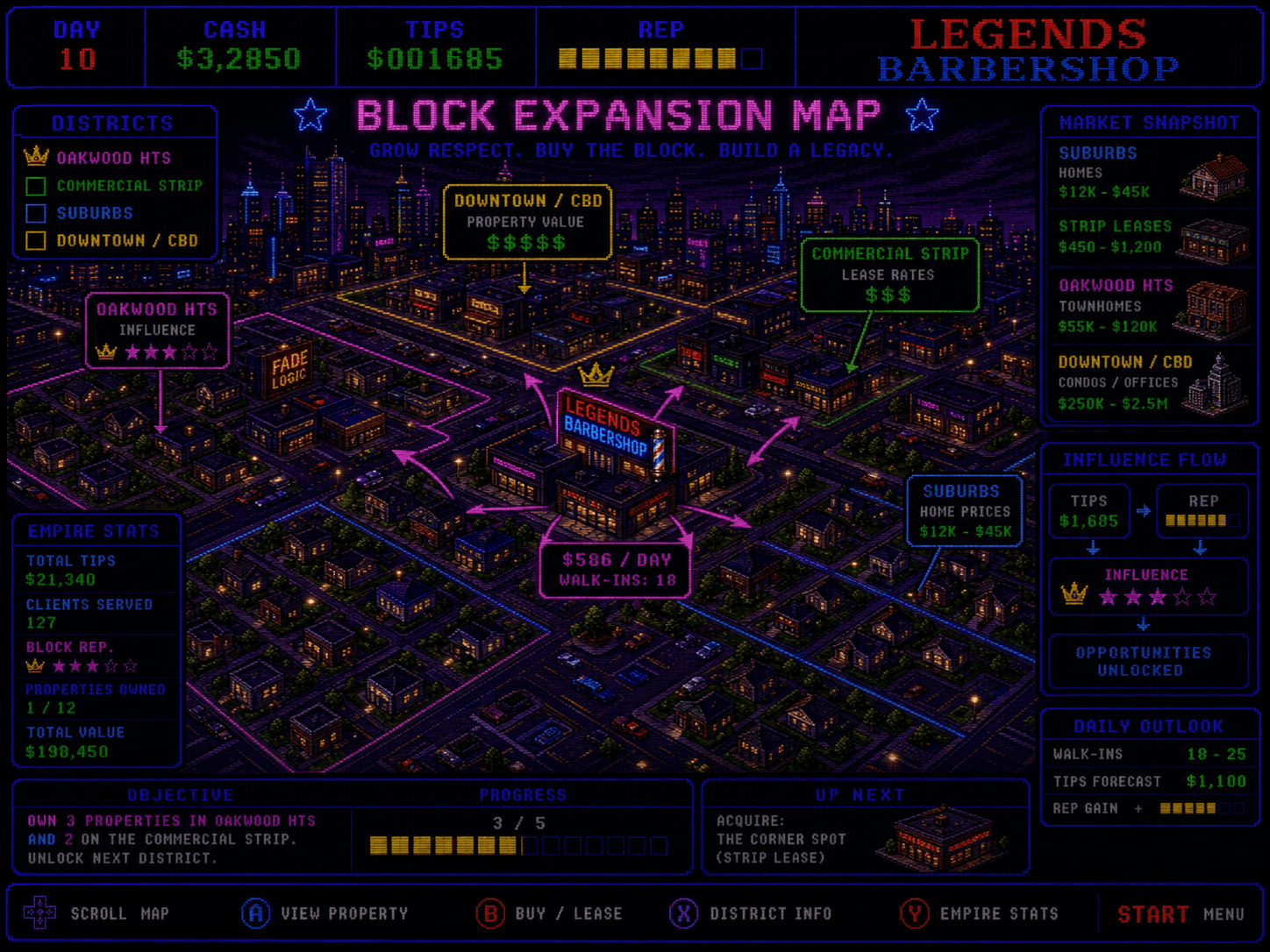 Legends Barbershop block expansion map