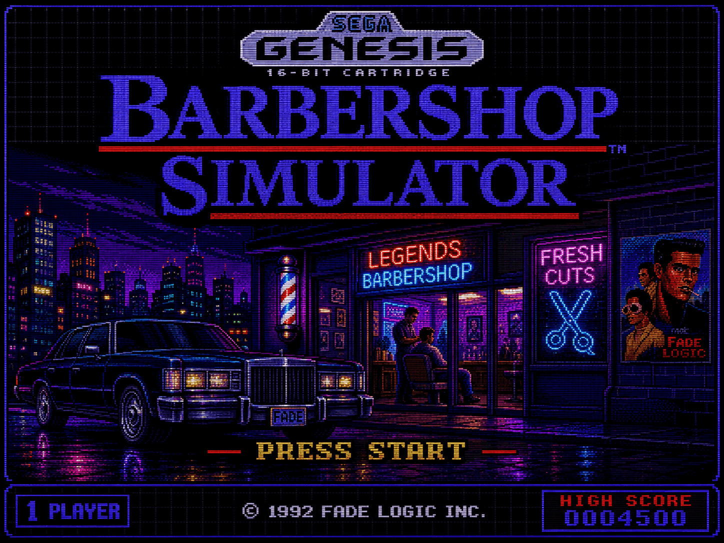 Legends Barbershop title screen